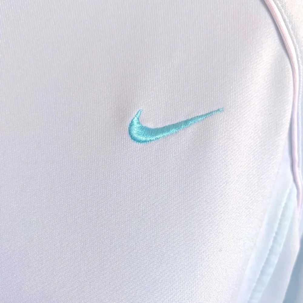 Nike Light Blue With White Piping Dri Fit Running Jacket Size M